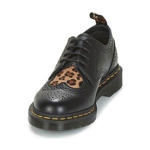 Dr. Marten Joyce Heart Black Leopard Size 6 New